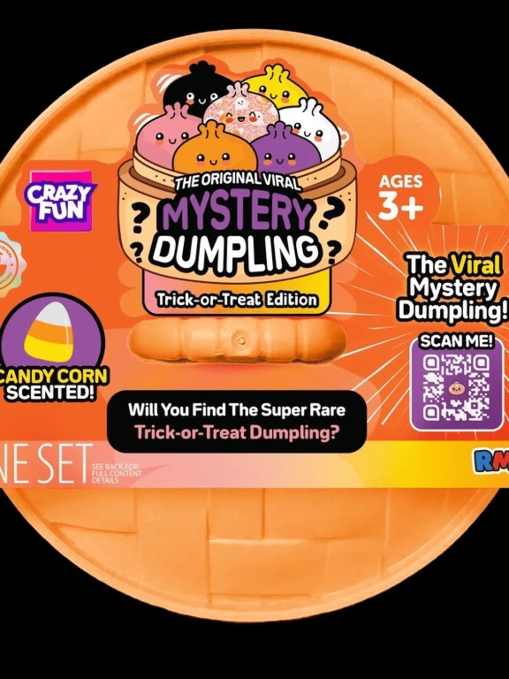 Crazy Fun RMS Authentic Mystery Dumpling Squishy Trick-or-Treat Edition - Orange